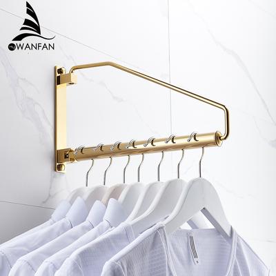 Robe Hooks Gold Hook On the Wall Solid Brass Silver Robe Hook Bathroom Hangings Towel Rack European Style Clothes Hook 7531