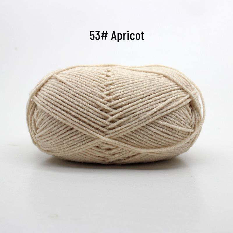 4-Ply Milk Cotton Yarn for DIY Baby Scarf & Blanket Knitting