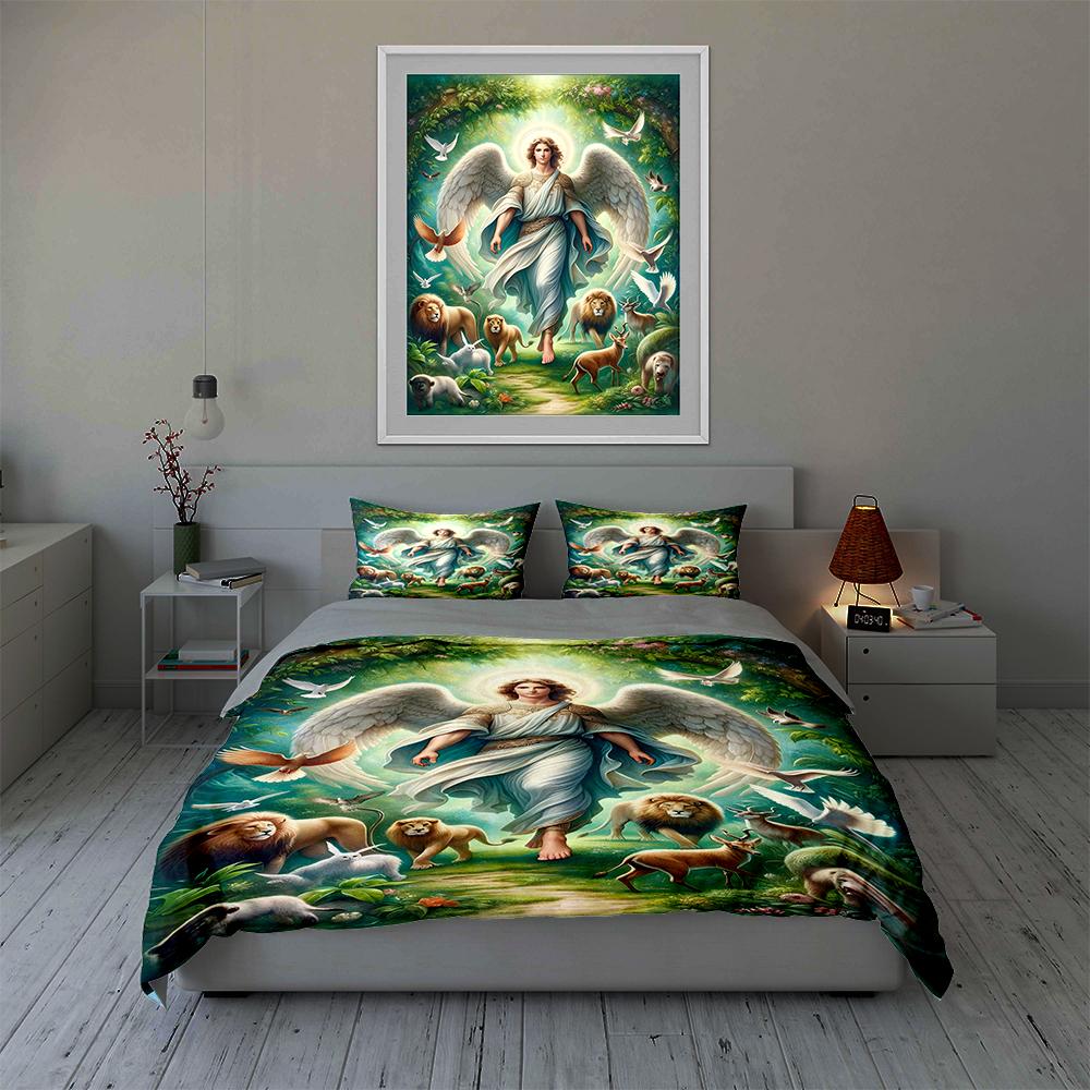 Angelic Nature Scene. Bedding Duvet Cover Sets Duvet Covers Pillowcases Gifts (1 * Duvet Cover 2 * Pillowcases, Without Duvet Insert)