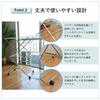 Oki Seisakusho Laundry Drying Indoor Foldable 2 Tiers 57 X 75 X Height 91 Wheels Compact Storage Tower Type Laundry Hanger 00355-5