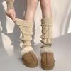 Y2K Stulpen Herbst Winter Gestrickt Weiß Slouch Socken Maillard Mittelwaden Socken JK Wadensocken Beinwärmer Süß Und Schlankmachend