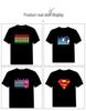 LED Sound Control Music Bar Flashing Luminous Short Sleeve T-shirt for Trendy Clubbing Men and Women.