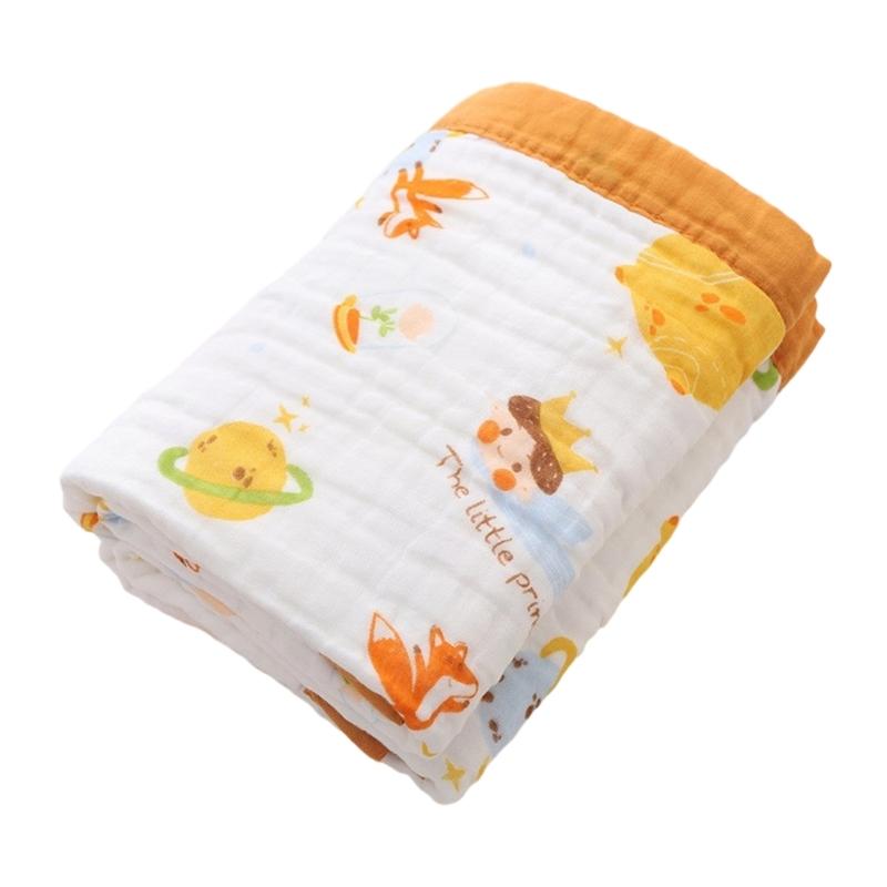 

Large Size Infant Bath Blanket High Density Gauze Bath Towel 6-layer for Delicate Skin Quick Drying and Breathable 110x110cm