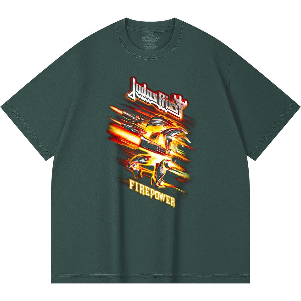 230 g/m² 100% Baumwolle Heavy Metal T-Shirt Rockband Beliebte Musik Druck Unisex Schweres Baumwoll-T-Shirt