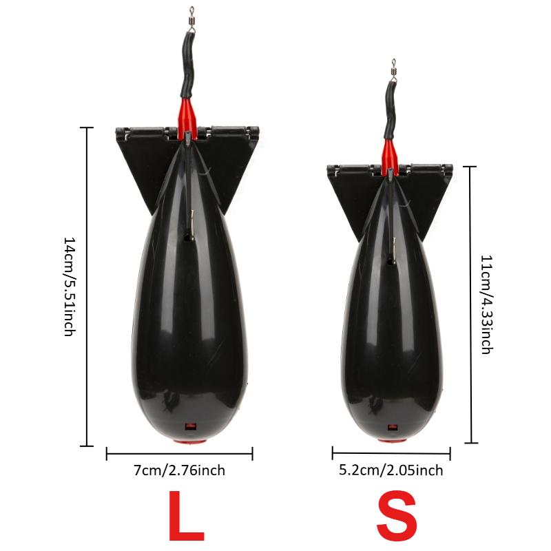 1-5PCS Carp Fishing Rocket Feeder Spod Bomb Float Lure Bait Holder Spomb Pellet Rockets Feeders Position Gear Accessories