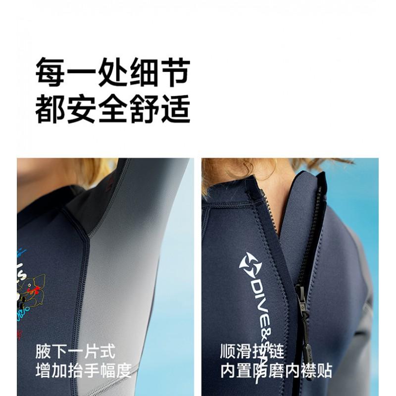 Kids 2.5mm Neoprene Fullsuit Wetsuit Snorkeling Diving Surfing Cold Water Swimming Boys