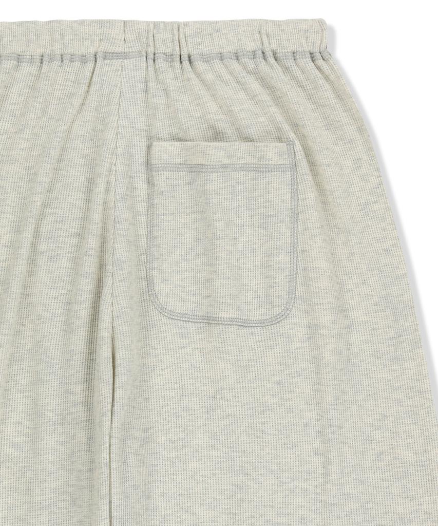 Mattengkim Sketch Graffiti Waffle Pants In Light Beige