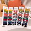 Morandi Frosted Multicolor Acrylic Hair Clips – 10 Piece Set for Girls