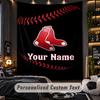 TapestryBoston Red Sox Custom Name Text Personalized Wall Hanging Tapestry Home Wall Decor