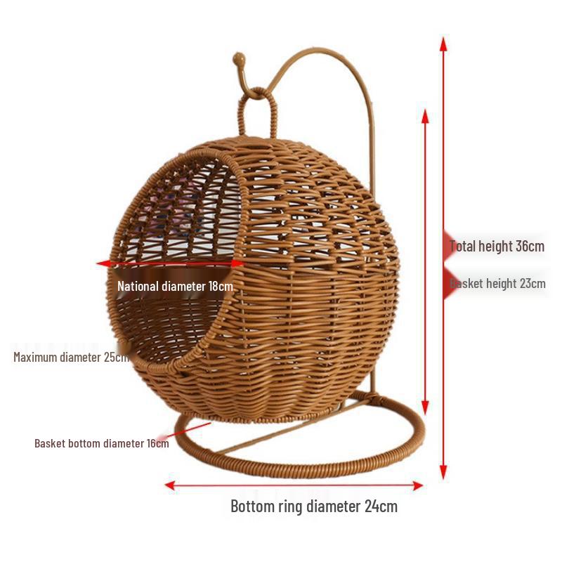 Handgeflochtener Hängekorb im Rattan-Stil für Obst & Snacks