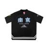 Li-Ning Cba Series Nanjing Team Striped Letter Button-Down Polo Shirt Unisex Shirts Black ATSUA05-2