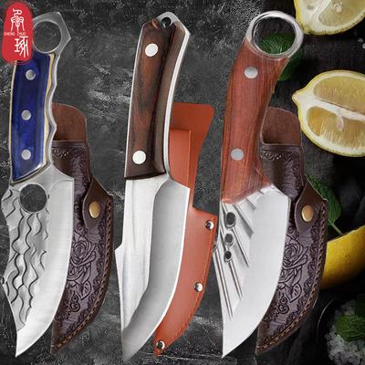 Stainless Steel Boning Knife Handmade Forged Knife Outdoor Camping Knives Kitchen Knife Meat Cleaver Sharp Chef Cooking Knife