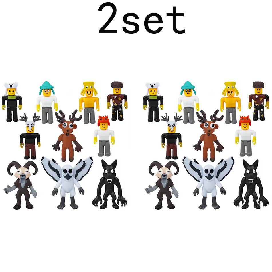 High Quality 10pcs 99 Nights In The Forest Deer Owl Goat Player Protagonist Character Monster Model Figurine Toy Christmas Gift