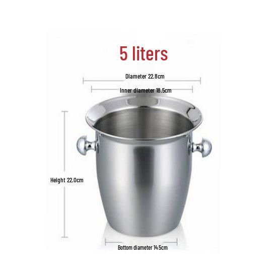 European Style 304 Stainless Steel Champagne and Ice Bucket for Wine and Cocktails