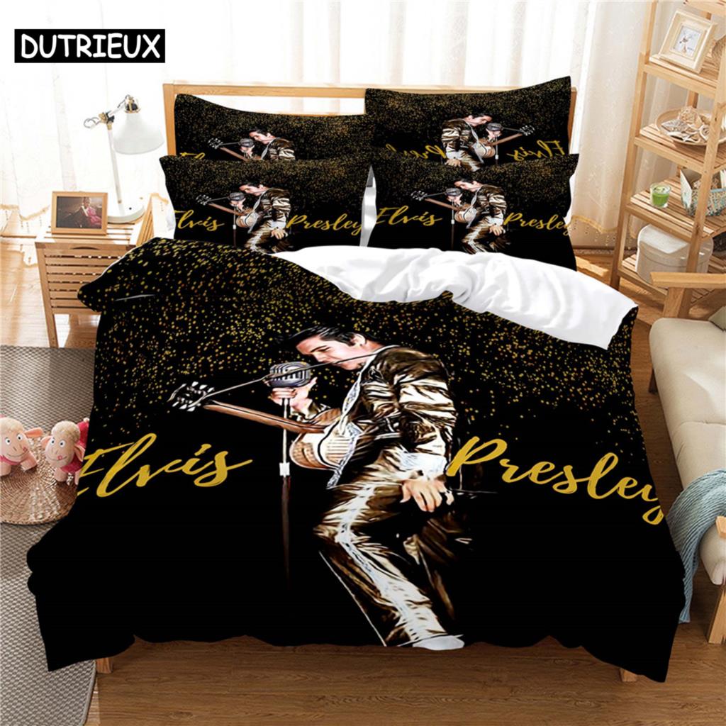 3D Singer Bedding Set Queen Bedding Duvet Cover Set Bedding Set Bed Cover Queen Bedroom Bed Cover Set Bed Set Bedding (135x200cm)&set