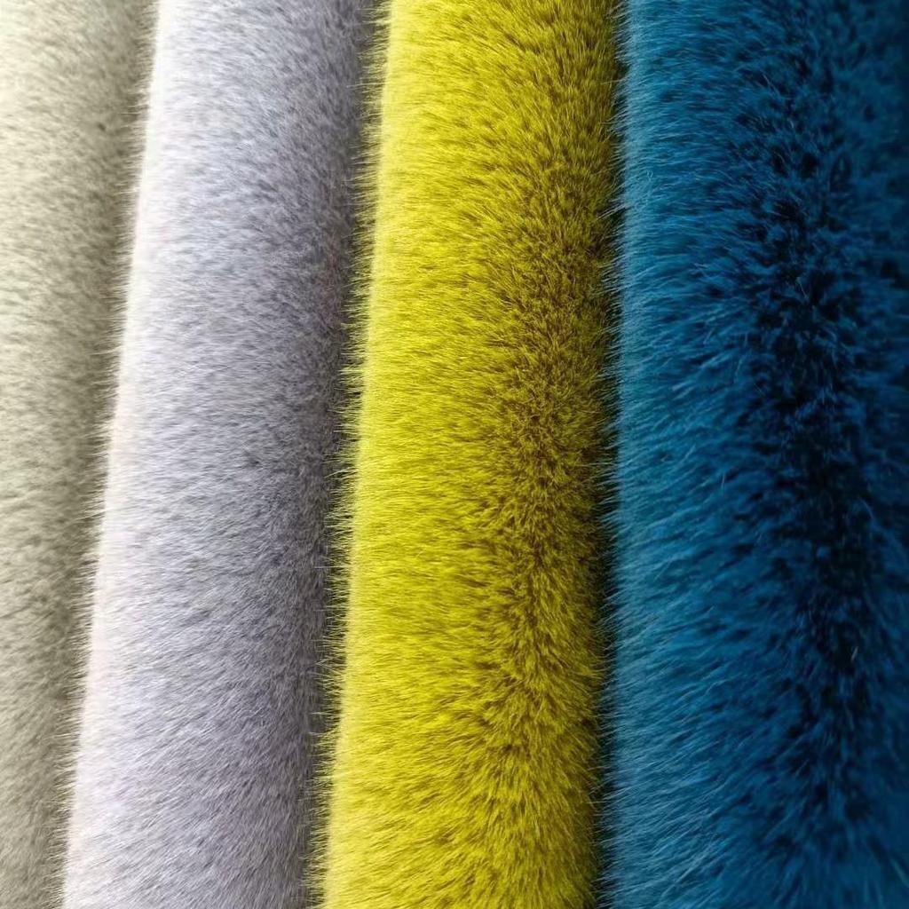 Golden Mink Faux Fur Fabric: High-Low Rabbit, Small European Mink Style
