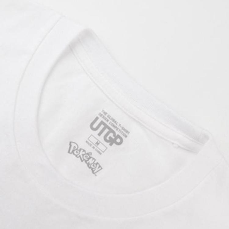 Uniqlo × Pokemon Collaboration Line Pikachu Print Short Sleeve T-Shirt Unisex Tops White UQ422045000
