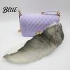 Rotatable Lobster Clasp Keychain Extra Large Fake Fox Tail Oversized