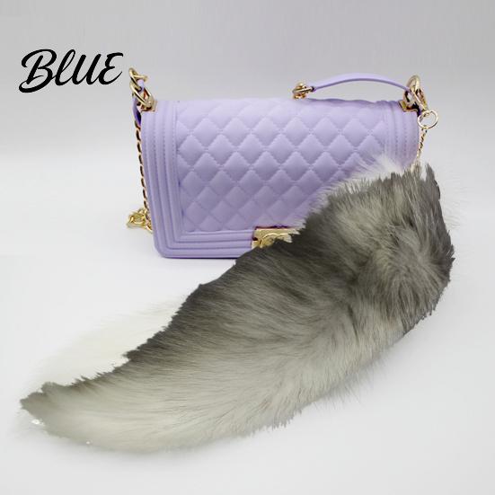 Rotatable Lobster Clasp Keychain Extra Large Fake Fox Tail Oversized