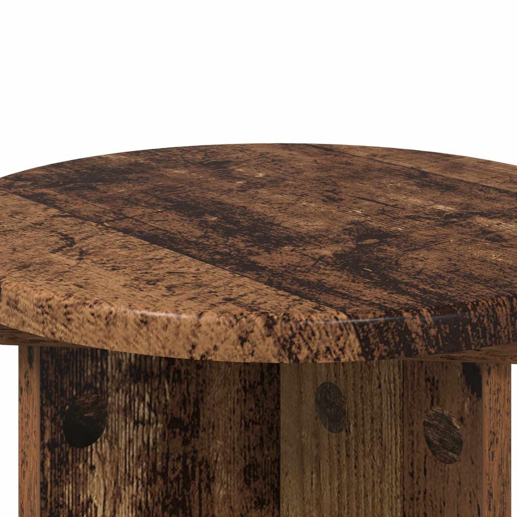 Plant Stand 2 pcs Reclaimed Wood Look Ø29.5 x 40 cm Engineered Wood