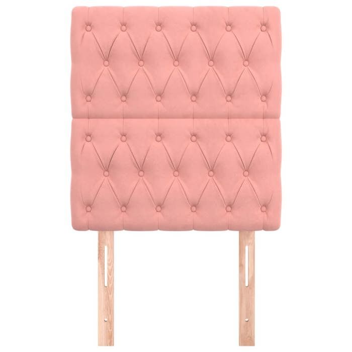 Tête de lit - Maison Exclusive - Rose velours - 80 x 7 x 118/128 cm - Hauteur réglable