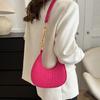 Sophisticated Shoulder Bag Felt Handbag Crossbody Bag with Chain Strap for Women