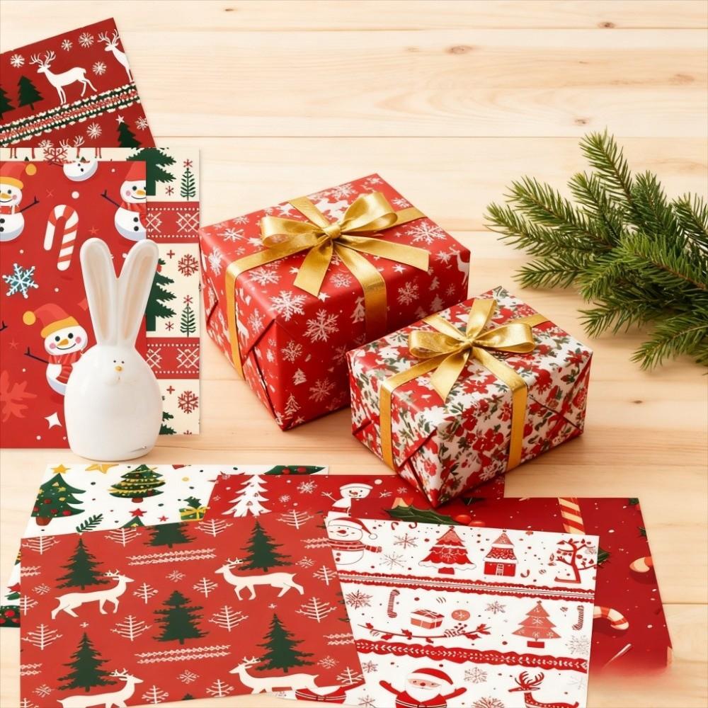 12 Sheet Snowflake/Santa/Snowman Christmas Scrapbook Paper Xmas Themed Paper  Backgrounds Card