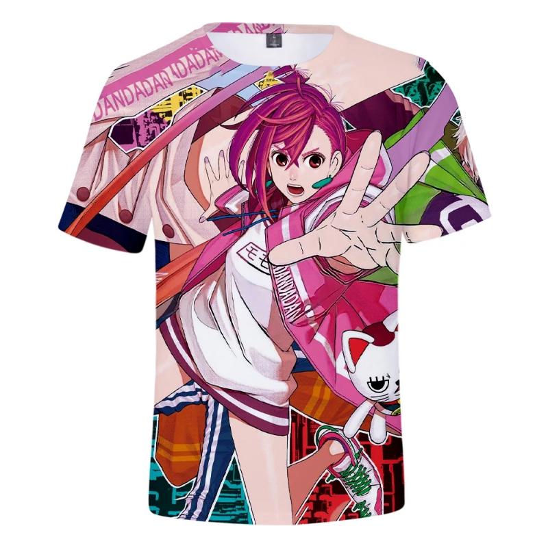 3D Print T-shirts Anime Manga Dandadan Men Women Round Neck Short Sleeve T Shirt Fashion Harajuku Kid Top Oversized Man Clothing