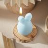 Gestreiftes Muster Hase Duftkerzenform Oster-Serie 3D Hasenformen Handwerk DIY