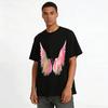 Watercolor Gradient Angel Wings Print Casual Loose Top Pure Cotton T-shirt