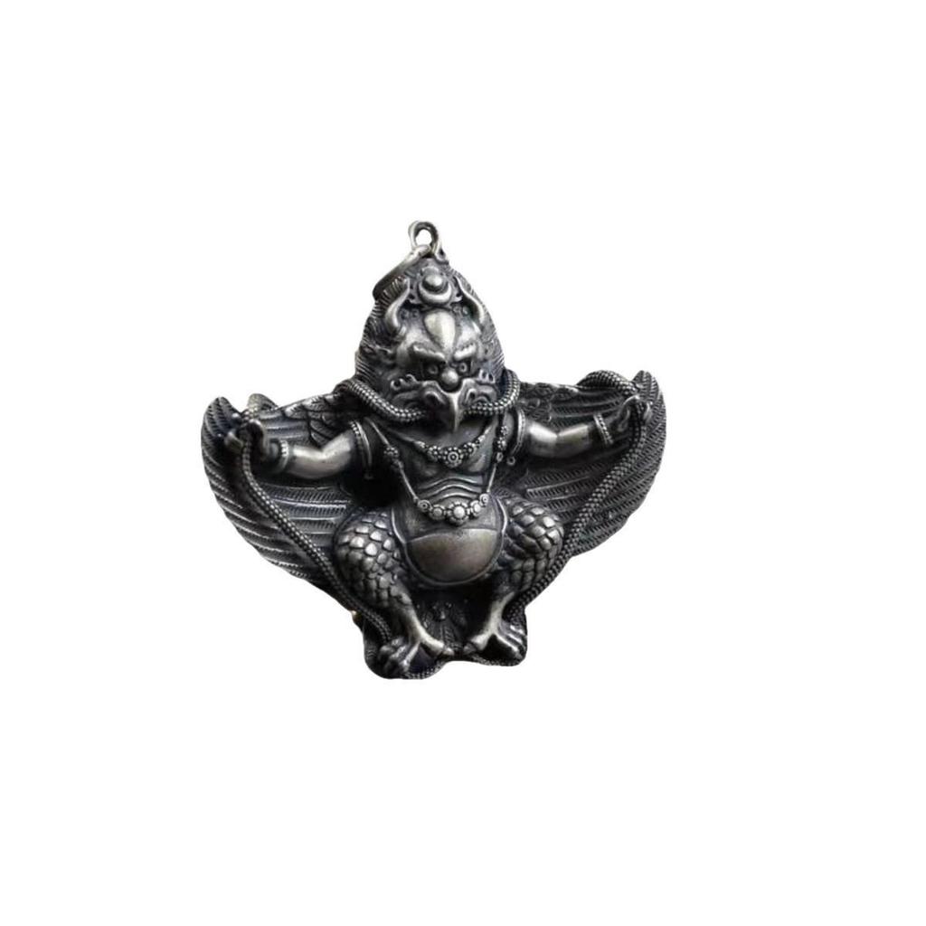 Retro Tibetan Golden-Winged Peng Bird Necklace Pendant - Unisex Charm Accessory