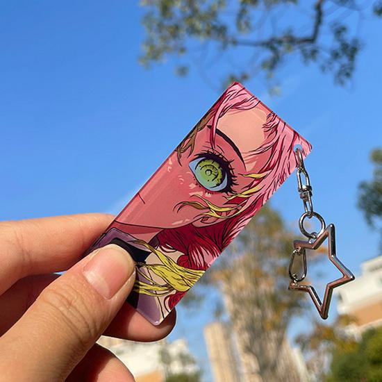 Demon Slayer Glowing Eyes Acrylic Keychain - Cartoon Pendant Gift