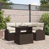 VidaXL 5-piece Garden Sofa Set with Brown Cushions 3348634