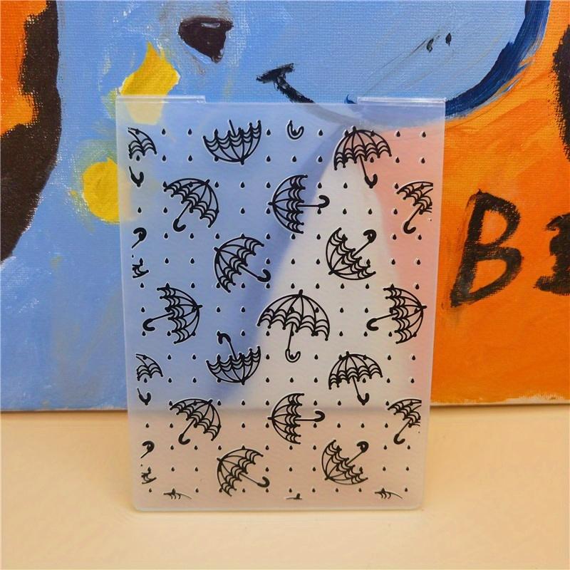 

Зонтик пластиковая папка для тиснения для скрапбукинга DIY альбом карты инструмент пластиковый шаблон 1PCS белый