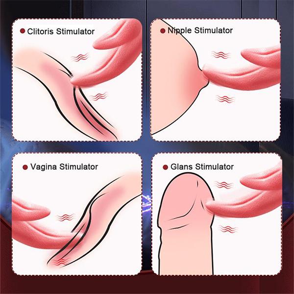 Tongue Licking Vibrator for Women G Spot Clitoris Vagina Anal Nipple Stimulation Adults Sex Toys for Female Masturbation