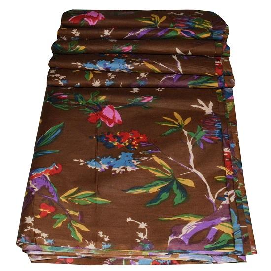 

Хлопчатобумажная ткань с цветочным принтом, индийская вуаль, ткань для изготовления и изготовления платьев, мягкая ткань с цветочным принтом, 5 ярдов