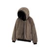 Unisex Wendbare Baumwolljacke mit Fleecefutter und Kapuze - Winter-Essential