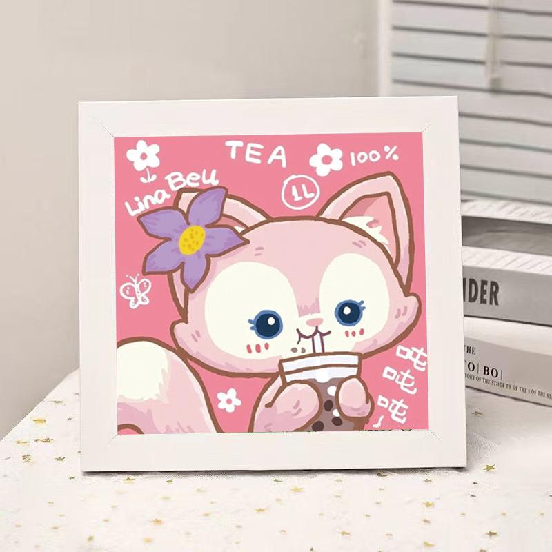 High-End Diamond Painting Diy Van Gogh Starry Sky Cat Creative Handmade Toy Table Decoration Diamond Painting With Frame