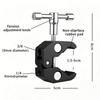 Universal Super Clamp With 1/4 Screw 360 Adjustable Camera Mount Clip Bracket For DSLR GoPro DJI Insta360 Action Camera Table Rod Fixed Shooting