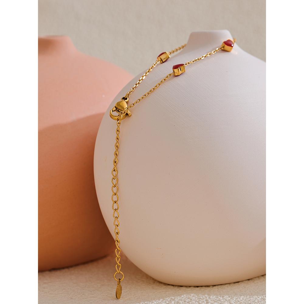 Eetit двусторонняя эмалированная цепочка в форме сердца — фото 4