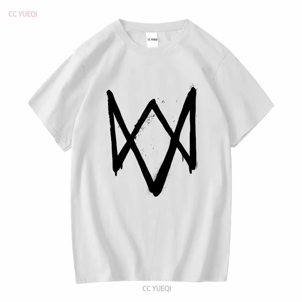 Watch Dogs 2 Ubisoft Hacker Promo T Shirt Mens Large White Video Game Official Long or Short Sleeves Vintage Washed Slightly