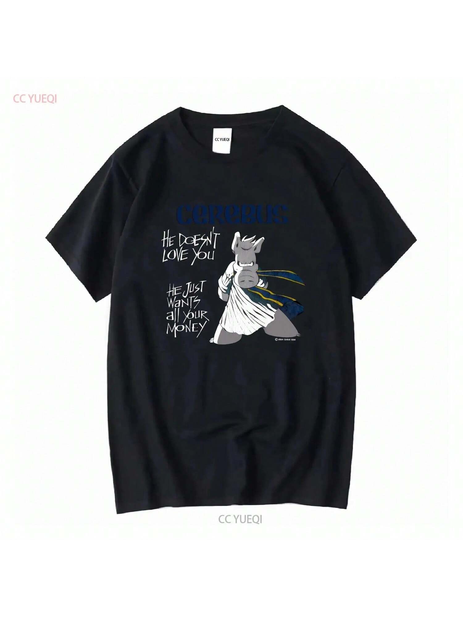 Vintage Cerebus The Aardvark T Shirt By Graphitti Designs Comic Book XXL XL NEW Vintage Washed Slightly Soft Breathable Fashion S разноцветный