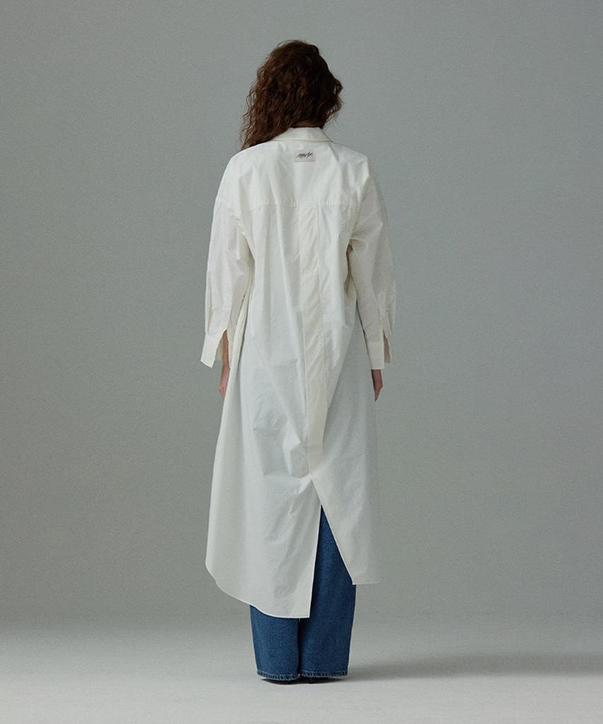 Meuameu [Essential] Maxi Pin Tuck Shirt Dress