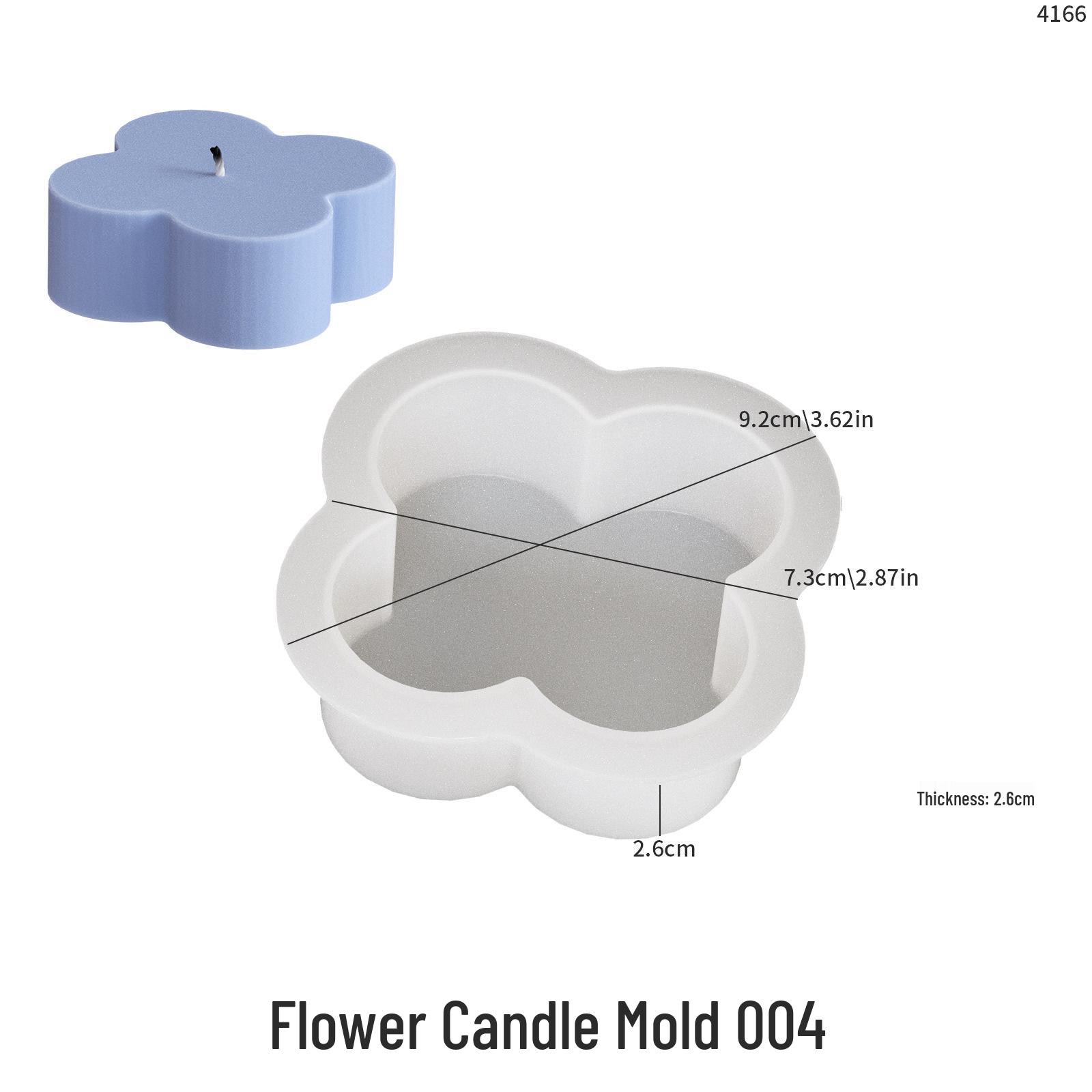 Poppy DIY Epoxy Resin Clover & Petal Candle Silicone Mold