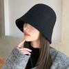 Dames Winter Emmerhoed Dik Effen Kleur Zacht Zon UV-bescherming Geen rand Diep Winddicht Koudbestendig Opvouwbare Hoed Damespet Buiten Hoofddeksels