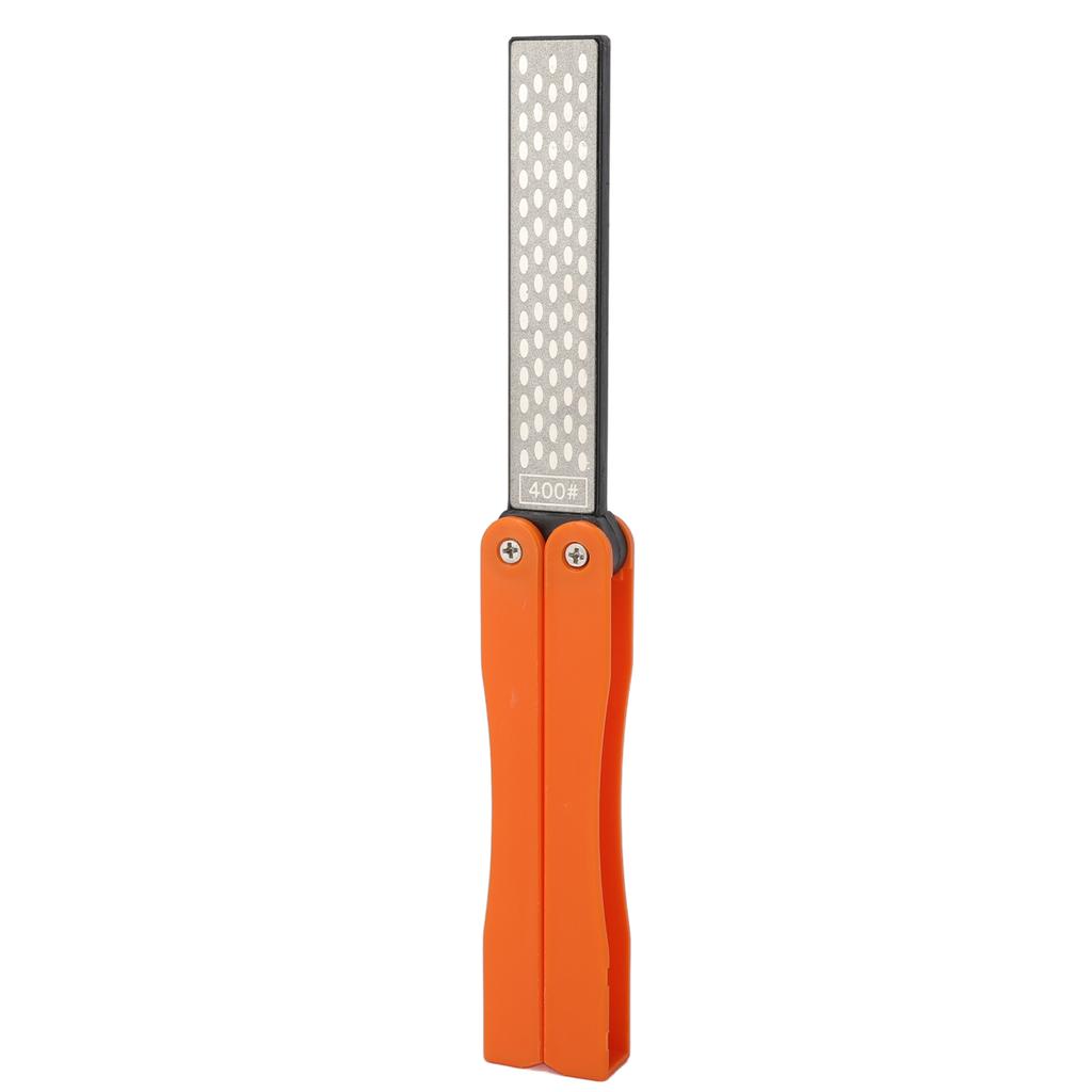 Double Sided Sharpener Portable Emery Fan Shaped Folded   Sharpener for Outdoor Garden