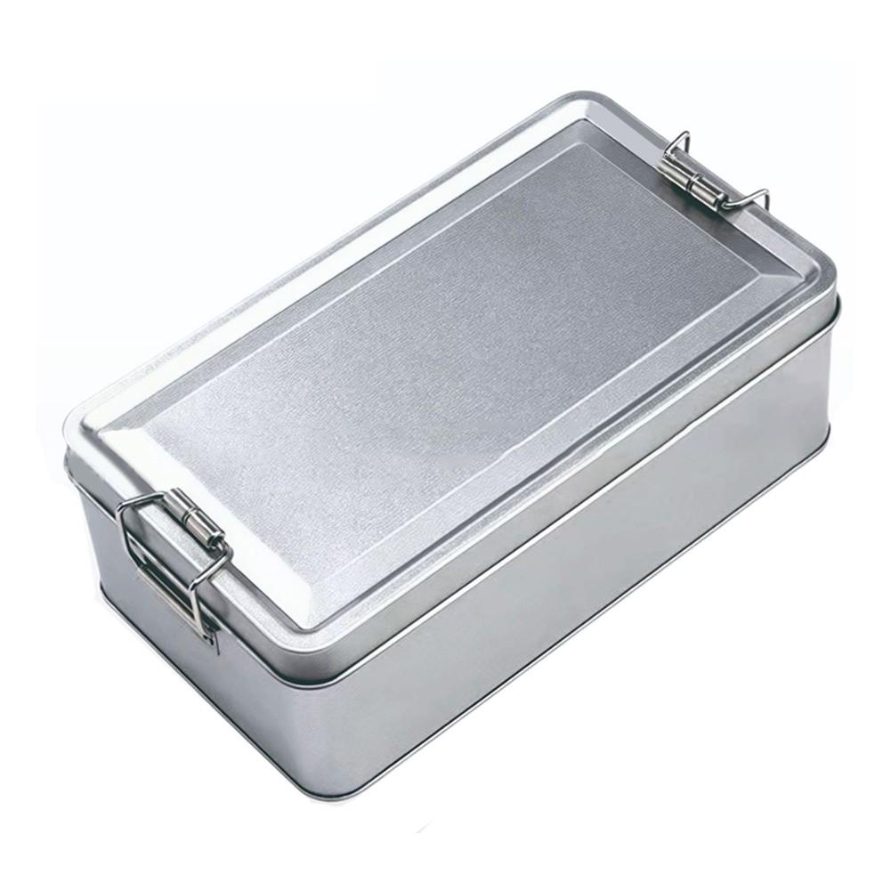 

Candy Storage Metal Box With Lid Vintage Storage Jar Large silver