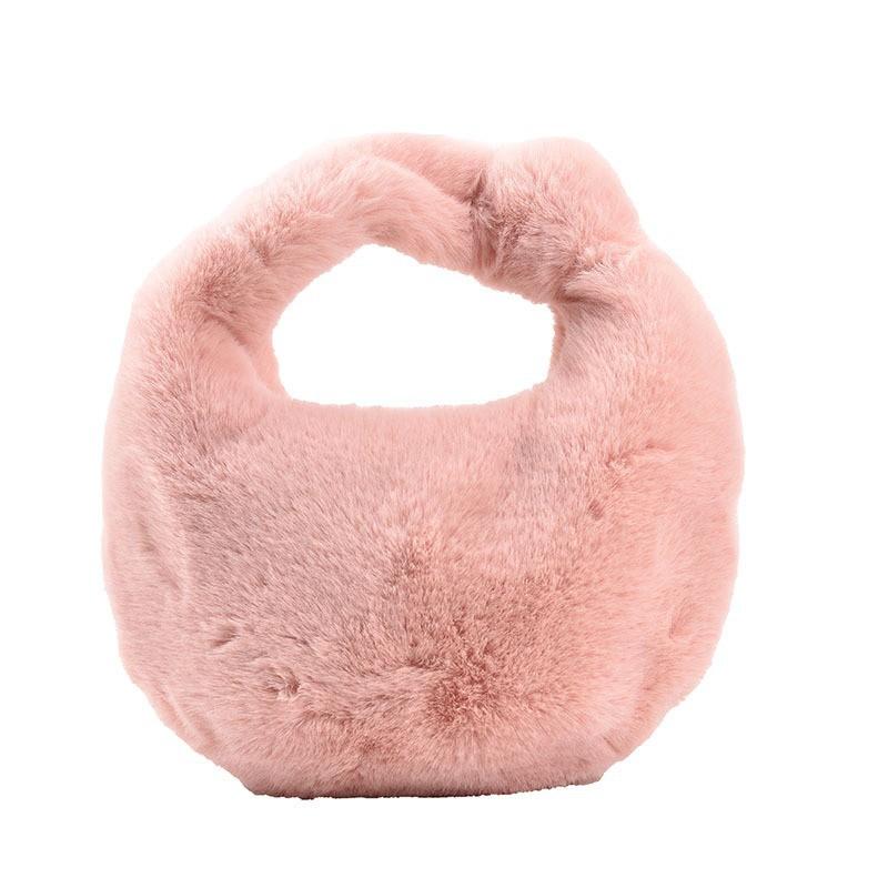Hand-held Crescent Bag Women In New Fashionable Simple Hand-carried Women's With Texture Large Capacity One-shoulder Fur