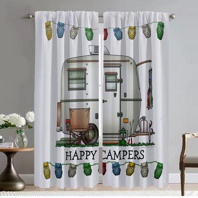 Buon Campeggio Tende Antizanzare 2 Pezzi Tenda per Finestra per Stanza 2 Pannelli Tulle per Camera da Letto Decorazione Halloween Tende Casa