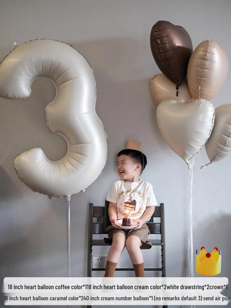 Children's 1st Birthday Number Balloons for Party Decorations and Photo Props.